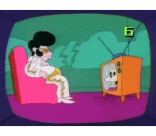 Elvis shooting the television screen as an impulsive reaction similar to using our website feedback tool