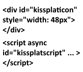 Code to copy to install our Kiss or Splat feedback tool